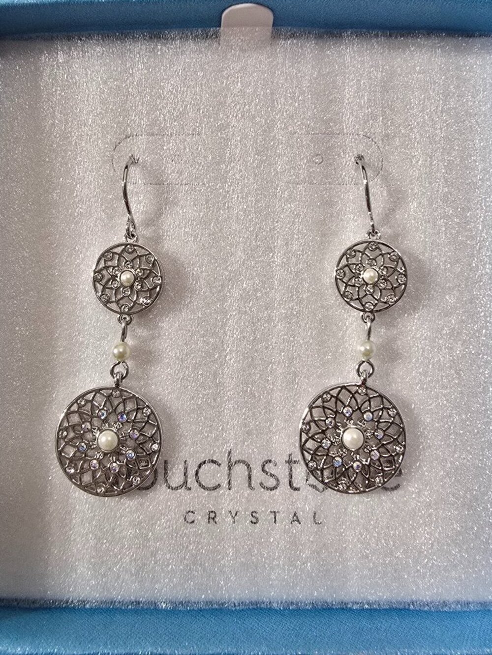 NWT Lacework Earrings by Touchstone Crystal
